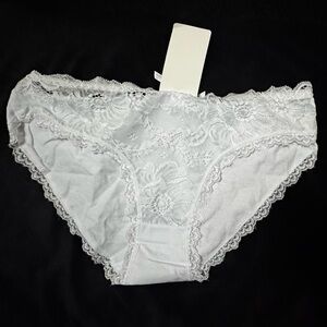 Lace Trim White Panties